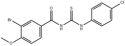 N-(3-bromo-4-methoxybenzoyl)-N'-(4-chlorophenyl)thiourea Struktur