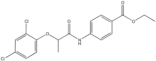 ethyl 4-{[2-(2,4-dichlorophenoxy)propanoyl]amino}benzoate Struktur