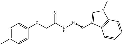 N'-[(1-methyl-1H-indol-3-yl)methylene]-2-(4-methylphenoxy)acetohydrazide,330833-55-1,结构式