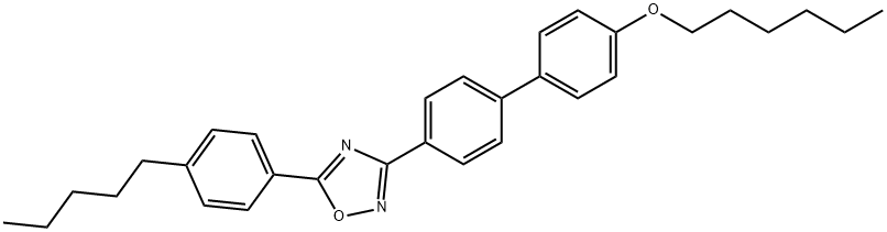 3-[4'-(hexyloxy)[1,1'-biphenyl]-4-yl]-5-(4-pentylphenyl)-1,2,4-oxadiazole Structure