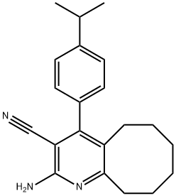 2-amino-4-(4-isopropylphenyl)-5,6,7,8,9,10-hexahydrocycloocta[b]pyridine-3-carbonitrile,330836-29-8,结构式