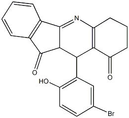 10-(5-bromo-2-hydroxyphenyl)-7,8,10,10a-tetrahydro-6H-indeno[1,2-b]quinoline-9,11-dione Structure