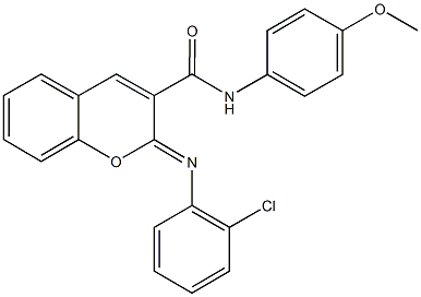 2-[(2-chlorophenyl)imino]-N-(4-methoxyphenyl)-2H-chromene-3-carboxamide 结构式