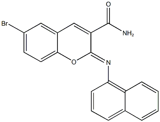 6-bromo-2-(1-naphthylimino)-2H-chromene-3-carboxamide,330837-19-9,结构式