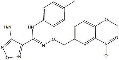 4-amino-N'-({3-nitro-4-methoxybenzyl}oxy)-N-(4-methylphenyl)-1,2,5-oxadiazole-3-carboximidamide Structure