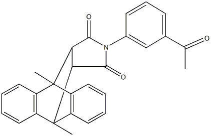 17-(3-acetylphenyl)-1,8-dimethyl-17-azapentacyclo[6.6.5.0~2,7~.0~9,14~.0~15,19~]nonadeca-2,4,6,9,11,13-hexaene-16,18-dione Structure