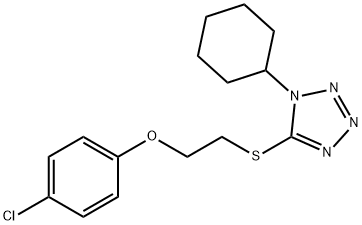 4-chlorophenyl 2-[(1-cyclohexyl-1H-tetraazol-5-yl)sulfanyl]ethyl ether Structure