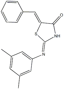 5-benzylidene-2-[(3,5-dimethylphenyl)imino]-1,3-thiazolidin-4-one Structure