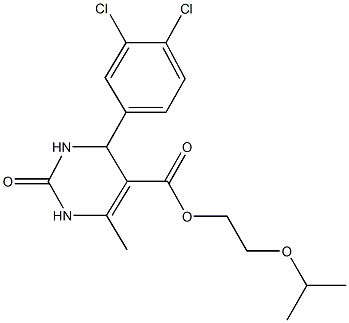 2-isopropoxyethyl 4-(3,4-dichlorophenyl)-6-methyl-2-oxo-1,2,3,4-tetrahydro-5-pyrimidinecarboxylate Structure