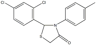 2-(2,4-dichlorophenyl)-3-(4-methylphenyl)-1,3-thiazolidin-4-one|