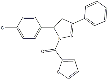 330850-34-5 5-(4-chlorophenyl)-3-phenyl-1-(2-thienylcarbonyl)-4,5-dihydro-1H-pyrazole