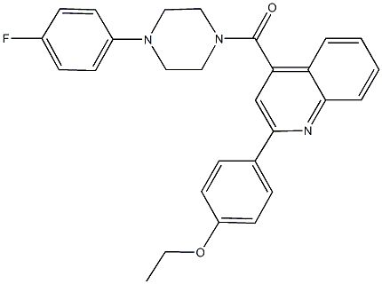 2-(4-ethoxyphenyl)-4-{[4-(4-fluorophenyl)-1-piperazinyl]carbonyl}quinoline Structure