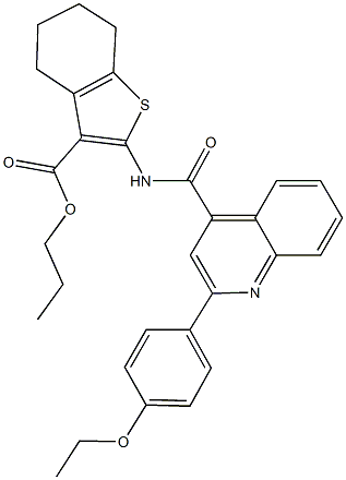 propyl 2-({[2-(4-ethoxyphenyl)-4-quinolinyl]carbonyl}amino)-4,5,6,7-tetrahydro-1-benzothiophene-3-carboxylate|