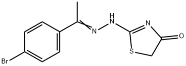 1,3-thiazolidine-2,4-dione 2-{[1-(4-bromophenyl)ethylidene]hydrazone} Structure