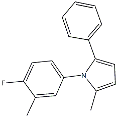 1-(4-fluoro-3-methylphenyl)-2-methyl-5-phenyl-1H-pyrrole Struktur