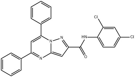 N-(2,4-dichlorophenyl)-5,7-diphenylpyrazolo[1,5-a]pyrimidine-2-carboxamide Structure