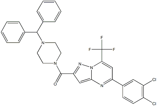 2-[(4-benzhydryl-1-piperazinyl)carbonyl]-5-(3,4-dichlorophenyl)-7-(trifluoromethyl)pyrazolo[1,5-a]pyrimidine|