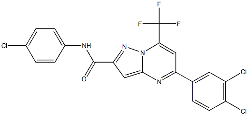 N-(4-chlorophenyl)-5-(3,4-dichlorophenyl)-7-(trifluoromethyl)pyrazolo[1,5-a]pyrimidine-2-carboxamide|