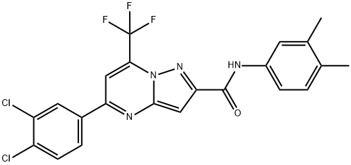 5-(3,4-dichlorophenyl)-N-(3,4-dimethylphenyl)-7-(trifluoromethyl)pyrazolo[1,5-a]pyrimidine-2-carboxamide Structure