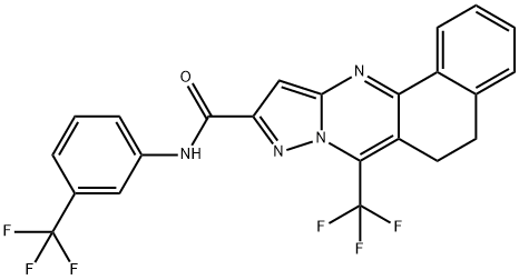 330950-13-5 7-(trifluoromethyl)-N-[3-(trifluoromethyl)phenyl]-5,6-dihydrobenzo[h]pyrazolo[5,1-b]quinazoline-10-carboxamide