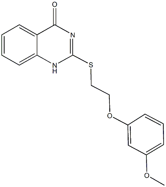 2-{[2-(3-methoxyphenoxy)ethyl]sulfanyl}-4(1H)-quinazolinone 化学構造式