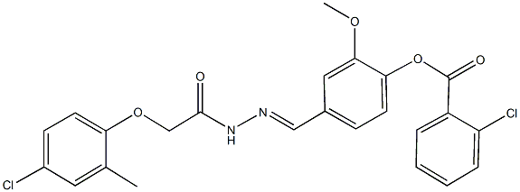 4-{2-[(4-chloro-2-methylphenoxy)acetyl]carbohydrazonoyl}-2-methoxyphenyl 2-chlorobenzoate|