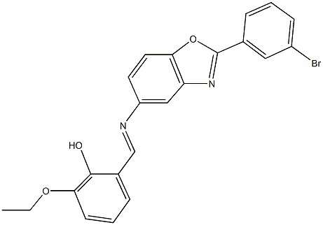 2-({[2-(3-bromophenyl)-1,3-benzoxazol-5-yl]imino}methyl)-6-ethoxyphenol,330967-32-3,结构式