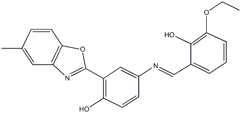 330967-64-1 4-[(3-ethoxy-2-hydroxybenzylidene)amino]-2-(5-methyl-1,3-benzoxazol-2-yl)phenol
