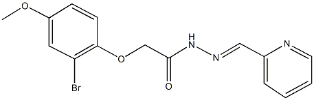 2-(2-bromo-4-methoxyphenoxy)-N'-(2-pyridinylmethylene)acetohydrazide,330967-67-4,结构式