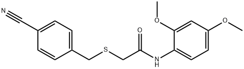 2-[(4-cyanobenzyl)sulfanyl]-N-(2,4-dimethoxyphenyl)acetamide Structure