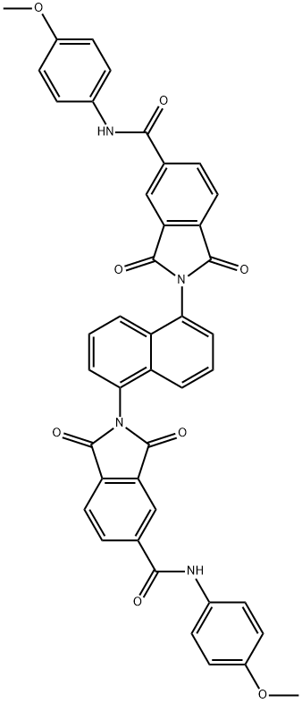 N-[4-(methyloxy)phenyl]-2-{5-[5-({[4-(methyloxy)phenyl]amino}carbonyl)-1,3-dioxo-1,3-dihydro-2H-isoindol-2-yl]naphthalen-1-yl}-1,3-dioxo-2,3-dihydro-1H-isoindole-5-carboxamide Structure