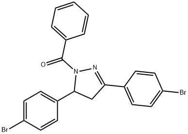 1-benzoyl-3,5-bis(4-bromophenyl)-4,5-dihydro-1H-pyrazole Structure