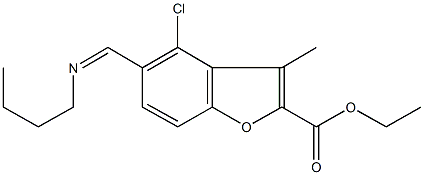 ethyl 5-[(butylimino)methyl]-4-chloro-3-methyl-1-benzofuran-2-carboxylate|