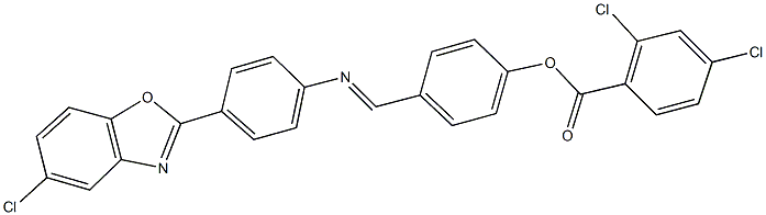 4-({[4-(5-chloro-1,3-benzoxazol-2-yl)phenyl]imino}methyl)phenyl 2,4-dichlorobenzoate,330973-53-0,结构式