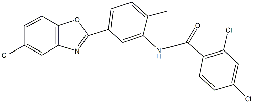 2,4-dichloro-N-[5-(5-chloro-1,3-benzoxazol-2-yl)-2-methylphenyl]benzamide Structure