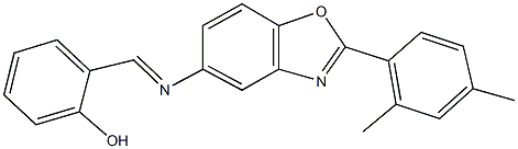 2-({[2-(2,4-dimethylphenyl)-1,3-benzoxazol-5-yl]imino}methyl)phenol|