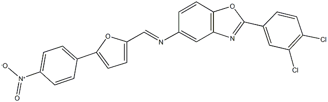 2-(3,4-dichlorophenyl)-5-{[(5-{4-nitrophenyl}-2-furyl)methylene]amino}-1,3-benzoxazole|