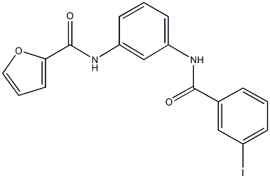 N-{3-[(3-iodobenzoyl)amino]phenyl}-2-furamide 结构式