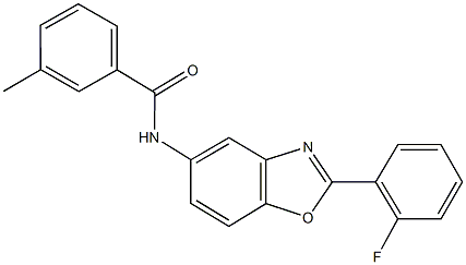 N-[2-(2-fluorophenyl)-1,3-benzoxazol-5-yl]-3-methylbenzamide Struktur