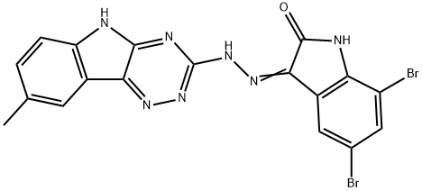 5,7-dibromo-1H-indole-2,3-dione 3-[(8-methyl-5H-[1,2,4]triazino[5,6-b]indol-3-yl)hydrazone]|