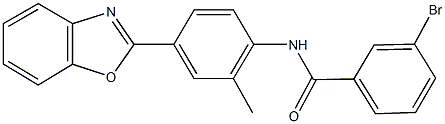 N-[4-(1,3-benzoxazol-2-yl)-2-methylphenyl]-3-bromobenzamide Struktur