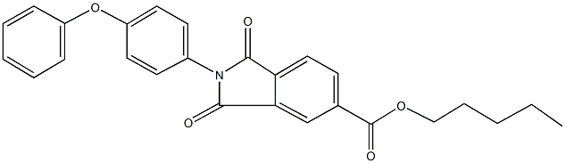 pentyl 1,3-dioxo-2-(4-phenoxyphenyl)-5-isoindolinecarboxylate 结构式