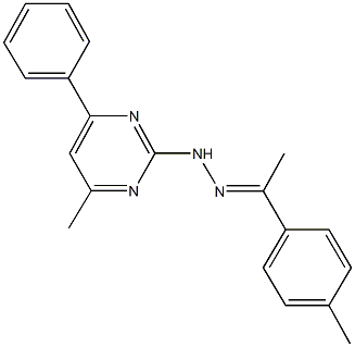 1-(4-methylphenyl)ethanone (4-methyl-6-phenyl-2-pyrimidinyl)hydrazone Struktur