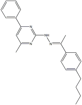 1-(4-butylphenyl)ethanone (4-methyl-6-phenyl-2-pyrimidinyl)hydrazone,330981-12-9,结构式