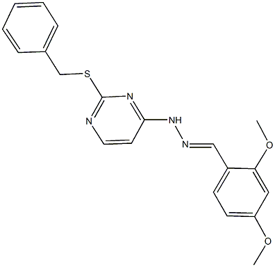 2,4-dimethoxybenzaldehyde [2-(benzylsulfanyl)-4-pyrimidinyl]hydrazone,330981-23-2,结构式
