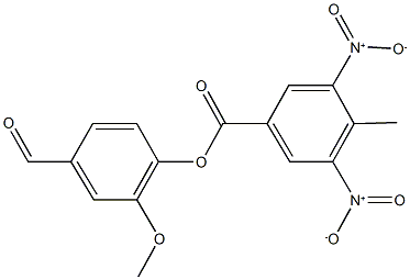 4-formyl-2-methoxyphenyl 3,5-bisnitro-4-methylbenzoate|