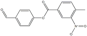 4-formylphenyl 3-nitro-4-methylbenzoate 化学構造式