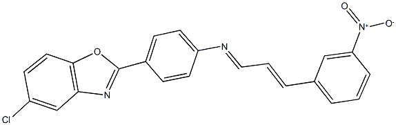 5-chloro-2-{4-[(3-{3-nitrophenyl}-2-propenylidene)amino]phenyl}-1,3-benzoxazole,330987-16-1,结构式