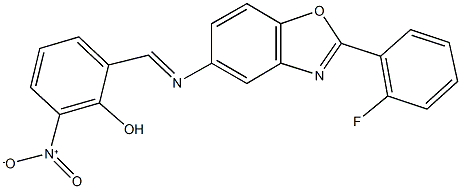 2-({[2-(2-fluorophenyl)-1,3-benzoxazol-5-yl]imino}methyl)-6-nitrophenol,330987-33-2,结构式