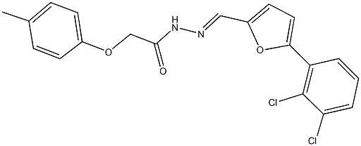 N'-{[5-(2,3-dichlorophenyl)-2-furyl]methylene}-2-(4-methylphenoxy)acetohydrazide Struktur